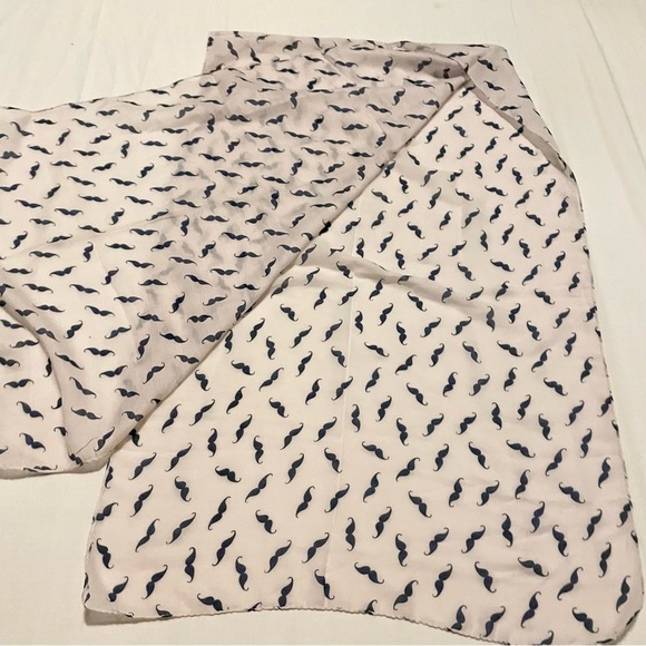 Mustache Print Scarf 64” x 21” - Picture 9 of 10